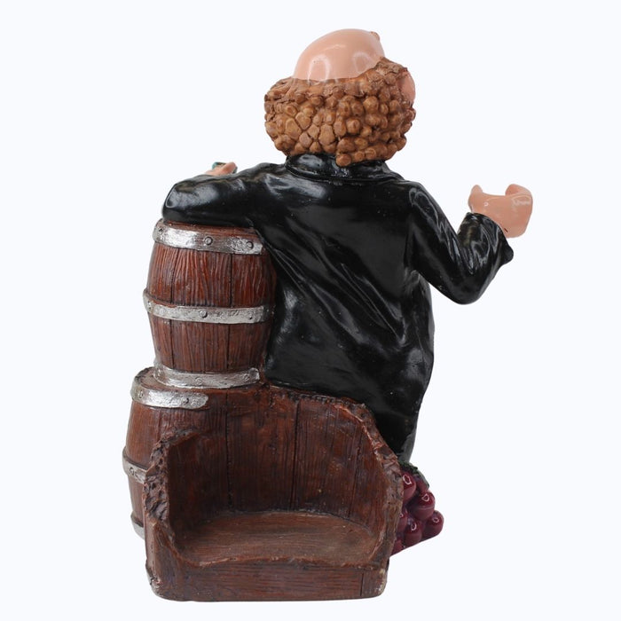 Wonderland Jovial Sommelier Wine Barrel Décor| Garden Sculpture
