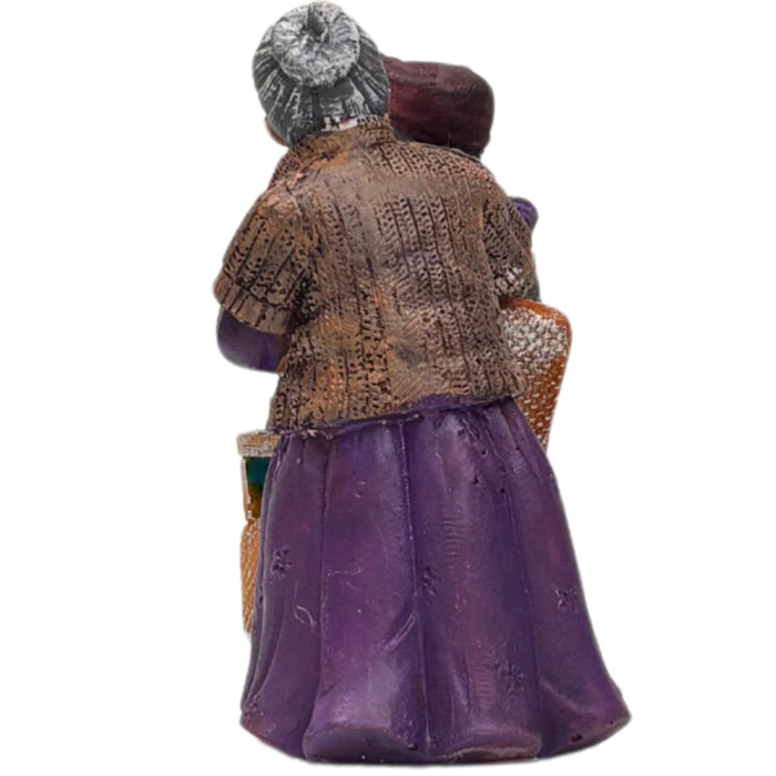 Wonderland Hand-Painted Grandparents Figurine – Heartwarming Elderly Couple "Morning Moments" Statue – Perfect Anniversary or Retirement Home Decor Gift