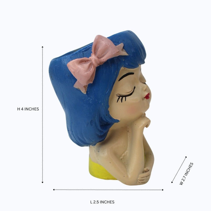 Wonderland Succulent Girl Planter|Garden accessories|Cute girl Flower pot