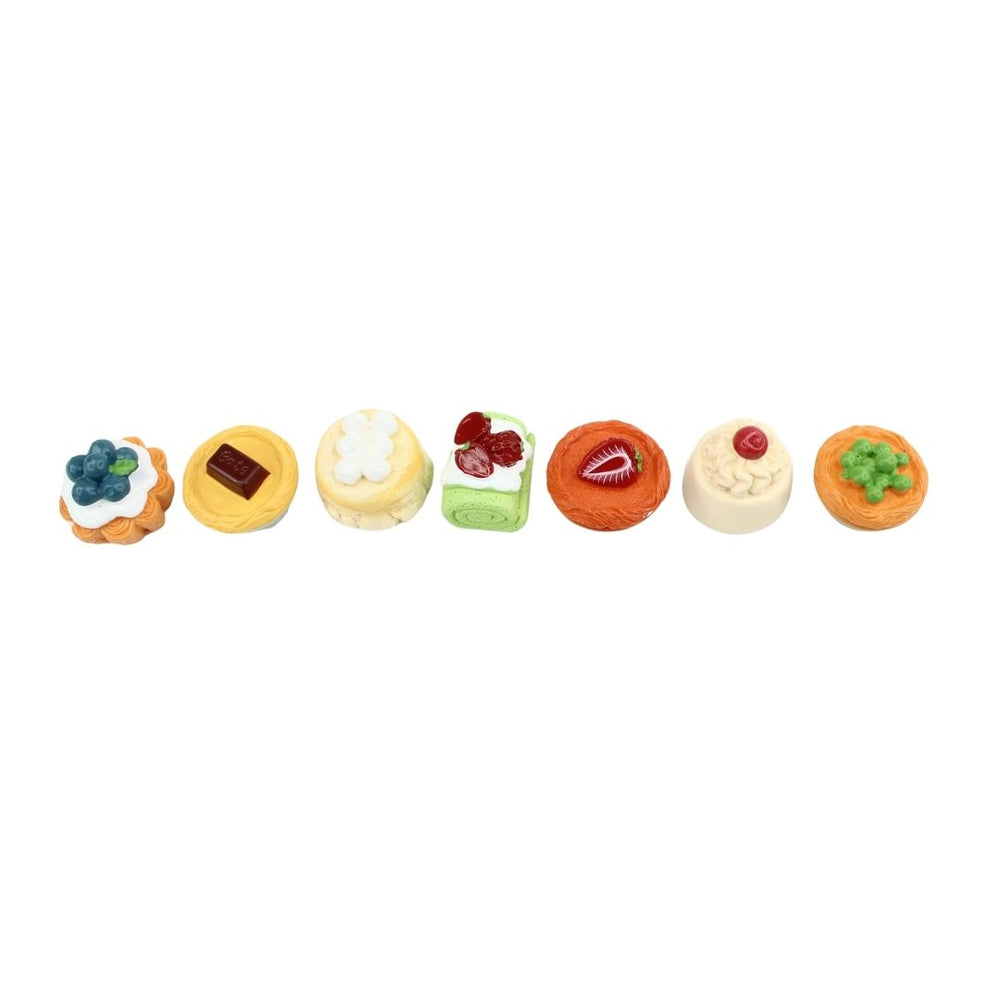 Wonderland 7 Pcs Cute Resin Food Miniatures for DIY Craft, Dollhouse Accessories| Realistic Tiny Cake &  food Miniatures Collection