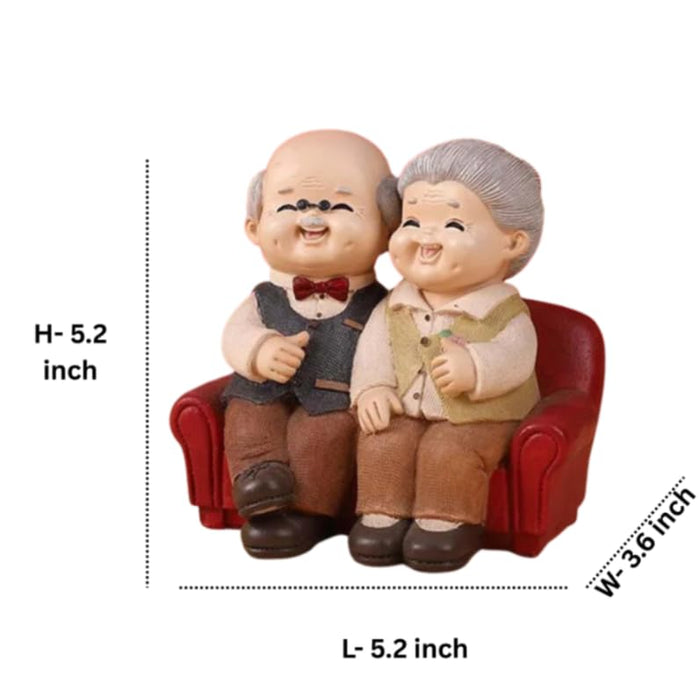 Wonderland Handcrafted Elderly Couple Figurine