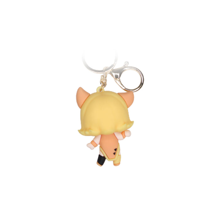 Yellow Doll Cartoon style keychain with band ( yellow)