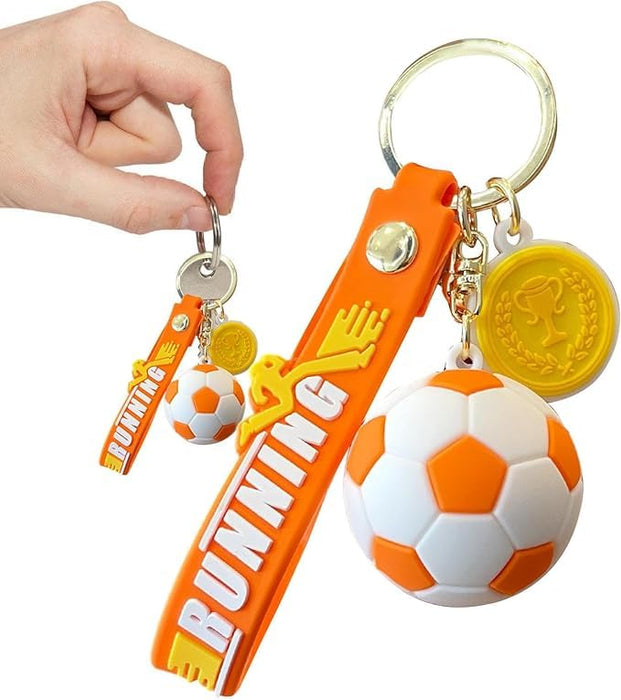 Wonderland Three-color football [Orange]Kechains, Cartoon Style Keychain & Bag Charms Fun & Functional Accessories for Bags and Keys