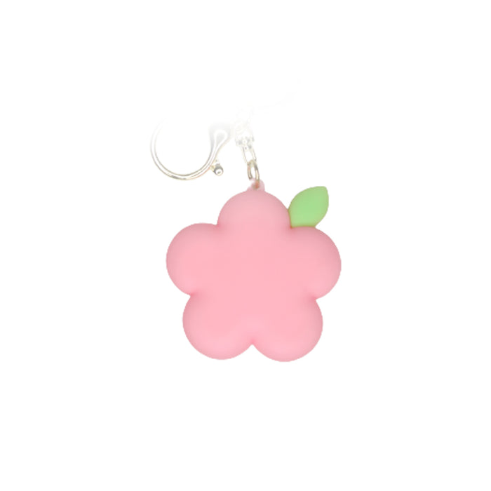 Pink Flower Keychain with bag charms band.