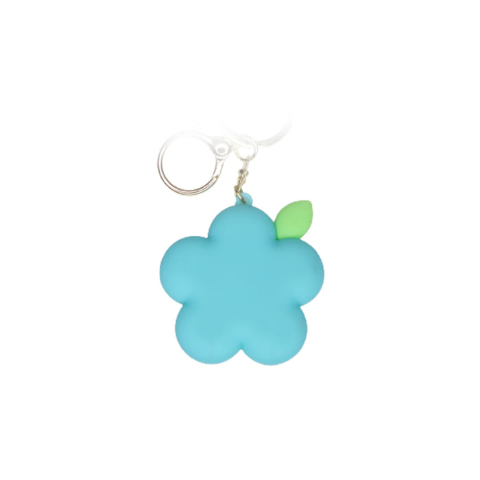 Blue Flower Cartoon style keychain with band