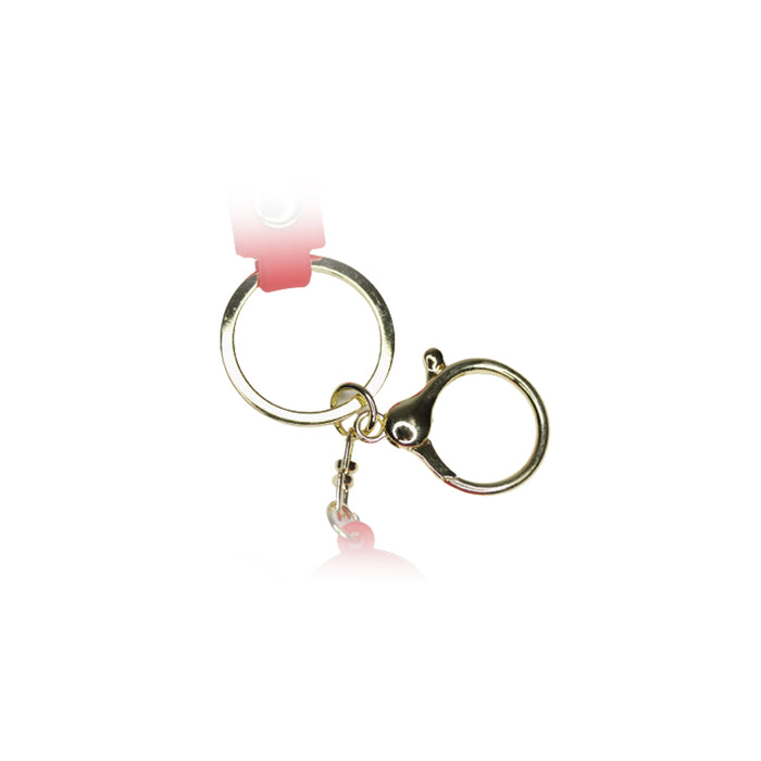 Red Flower Cartoon style keychain with band (Red)