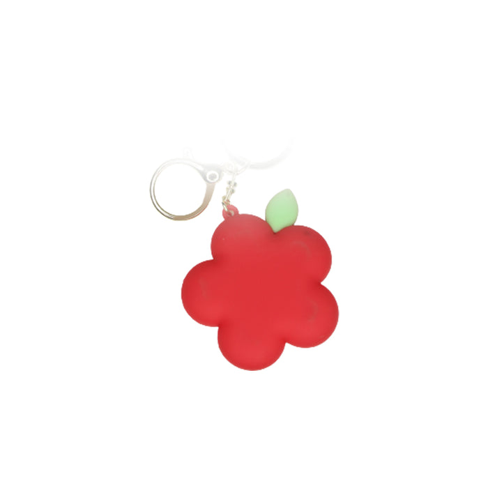 Red Flower Cartoon style keychain with band (Red)