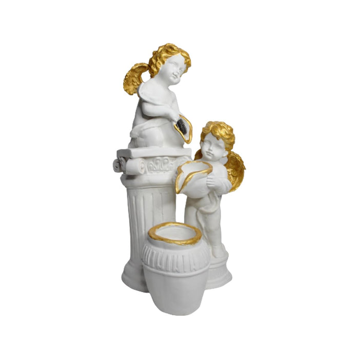 Wonderland Two Angels/Cherubs Fountain with Motor Included (Water Fountain, Home Decor, Gift Items, Garden Fountain, Waterfall)