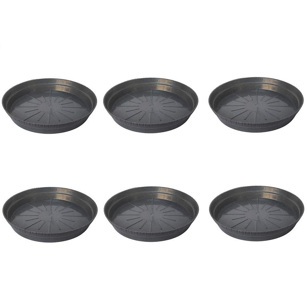 Wonderland (Pack of 6, 8 inch Plant Saucer,Durable Plant Tray Flower Pot Saucer Round Pallets for Indoors and Outdoor, Plant Container Accessories (Grey)