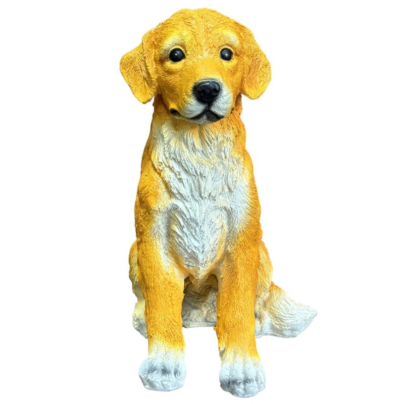 Realistic Sitting Dog Garden Statue