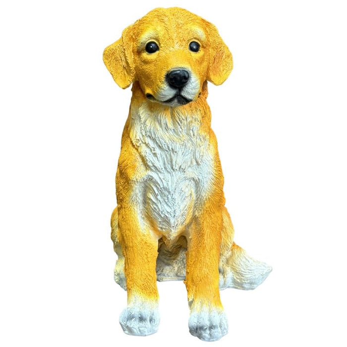 Realistic Sitting Dog Garden Statue