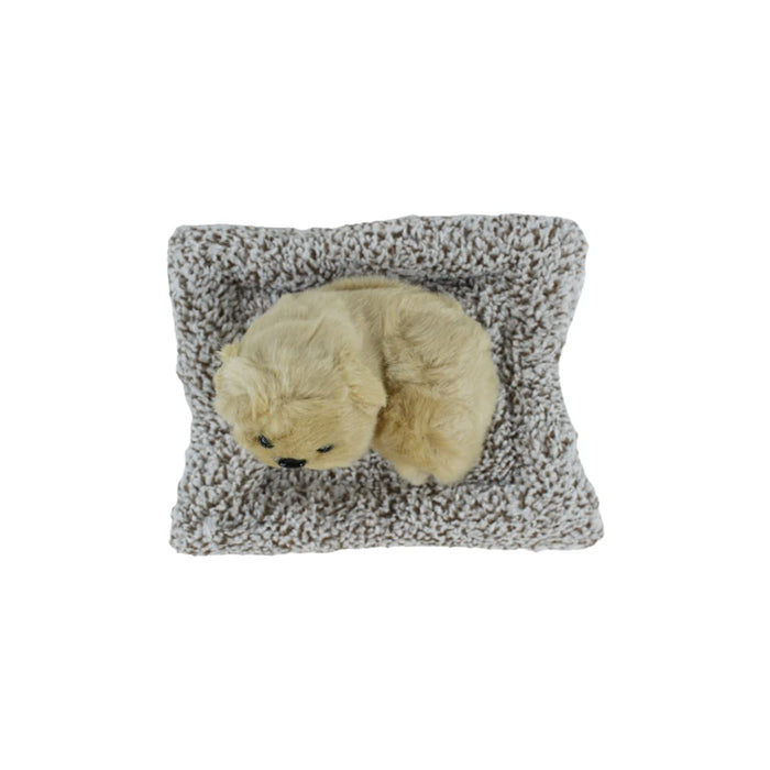 Artificial Small Dog Beige with Mat