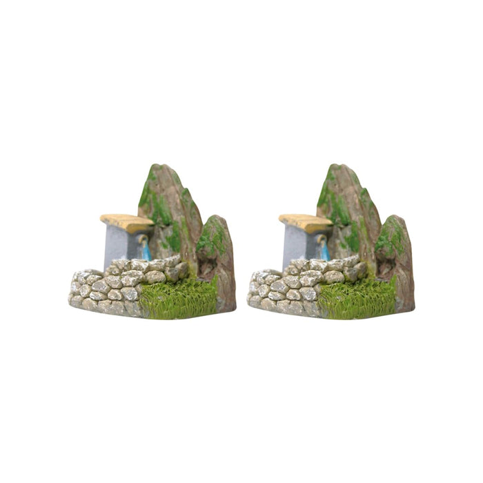 Wonderland resin miniature set of 2 waterfall| Miniature tray garden accessories