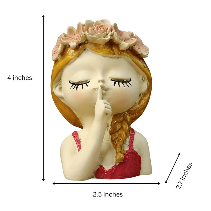 Resin Girl Shape Planter |Flower Pot
