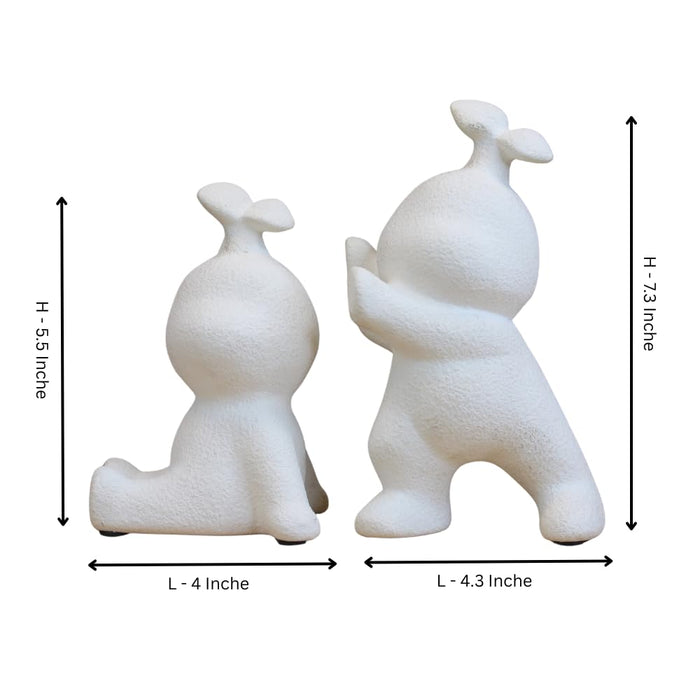 White Ceramic Bookends