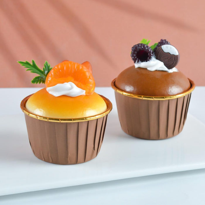 Wonderland Set of 6 Realistic  Fruit Topped Muffins| Cupcakes - Display Food Props| for Home Décor, Kitchen Display, Pjotography