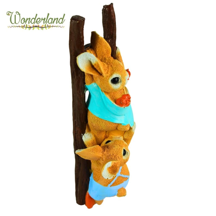 Bunny Climbing Ladder Garden Decor - 11 Inch