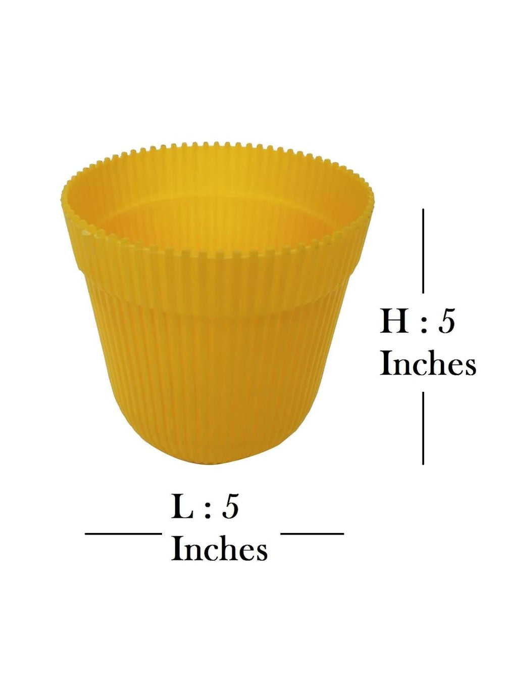 (Set of 2 Yellow Fresh Plastic Garden Pot