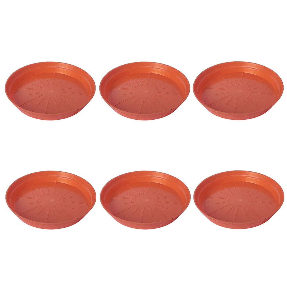 Wonderland (Pack of 6, 8 inch Plant Saucer,Durable Plant Tray Flower Pot Saucer Round Pallets for Indoors and Outdoor, Plant Container Accessories (Orange)