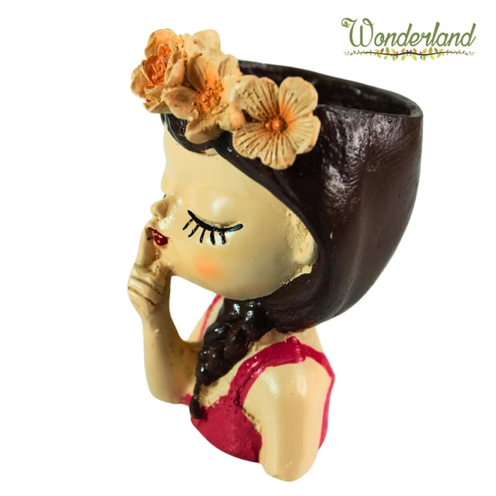  Girl Resin Succulent Planter, Flower Pot, for Home, Garden, Balcony Decoration -02