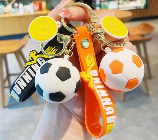 Wonderland Three-color football [Orange]Kechains, Cartoon Style Keychain & Bag Charms Fun & Functional Accessories for Bags and Keys