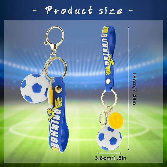 Wonderland Three-color football [Blue]Kechains, Cartoon Style Keychain & Bag Charms Fun & Functional Accessories for Bags and Keys