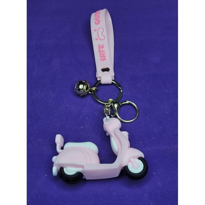 Wonderland Electric Scooter [pink]Kechains, Cartoon Style Keychain & Bag Charms Fun & Functional Accessories for Bags and Keys