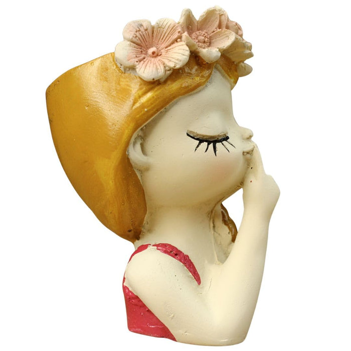 Resin Girl Shape Planter |Flower Pot