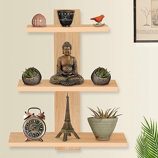 Pine wood 3 layer wall Self for home decor