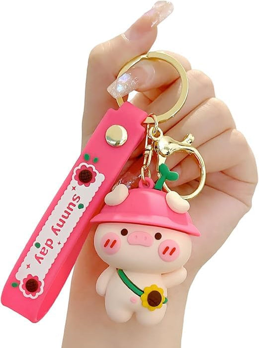 Wonderland Pastoral cute pig [Pink]Kechains, Cartoon Style Keychain & Bag Charms Fun & Functional Accessories for Bags and Keys