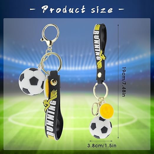 Wonderland Three-color football [black]Kechains, Cartoon Style Keychain & Bag Charms Fun & Functional Accessories for Bags and Keys