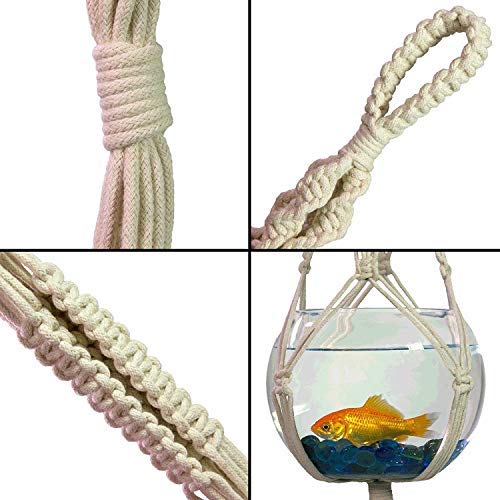 Wonderland ( Pack of 2 Macrame Plant Hangers, Indoor Hanging Planter Basket with Wood Beads Decorative Macrame Pot Hanger