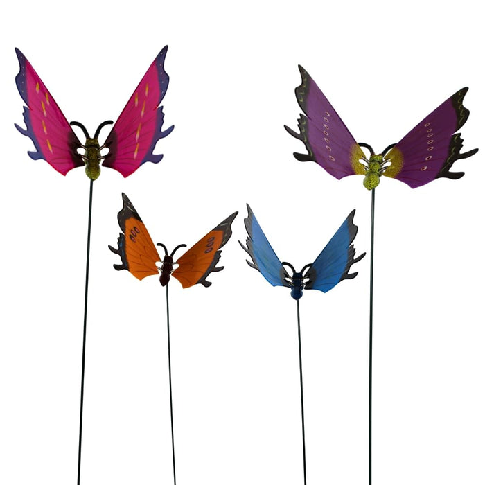(Set of 4) Big Butterfly Sticks for Plant, Garden and Balcony décor