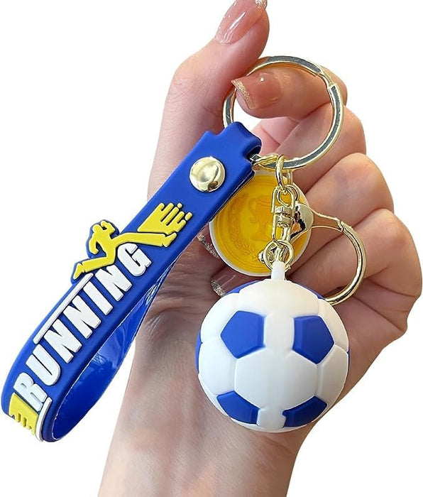 Wonderland Three-color football [Blue]Kechains, Cartoon Style Keychain & Bag Charms Fun & Functional Accessories for Bags and Keys