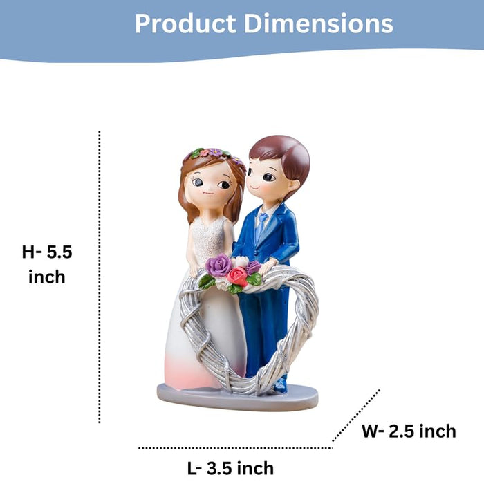 5.5 inch Hand-Painted Sweetheart Wedding Couple Figurine |