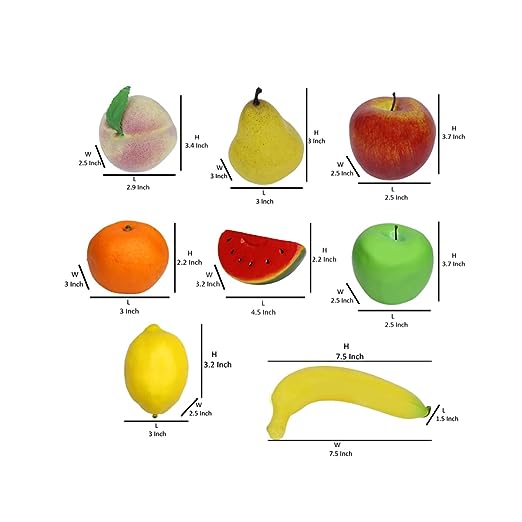 Real looking Artificial Fruits set ( Set of 10)