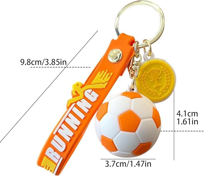 Wonderland Three-color football [Orange]Kechains, Cartoon Style Keychain & Bag Charms Fun & Functional Accessories for Bags and Keys