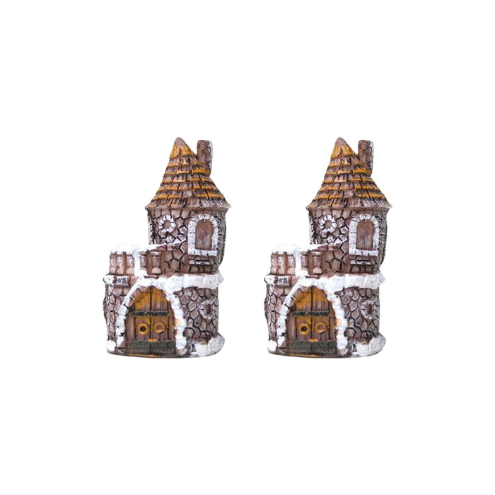 Wonderland resin miniature castle (set of 2)