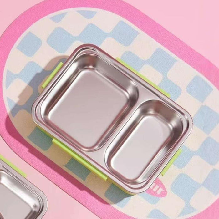 Kids- 690 ml SS City boy (green colour bento box design city boy design|)|Leak-Proof Tiffin Box for Kids | Premium School and Picnic Lunch Box- 9x7x3 inch