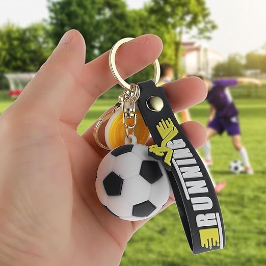 Wonderland Three-color football [black]Kechains, Cartoon Style Keychain & Bag Charms Fun & Functional Accessories for Bags and Keys