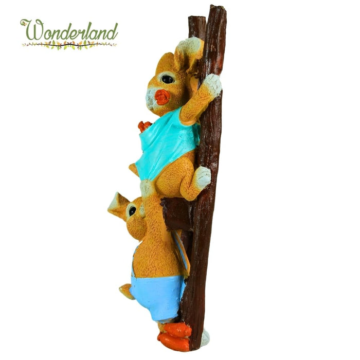 Bunny Climbing Ladder Garden Decor - 11 Inch