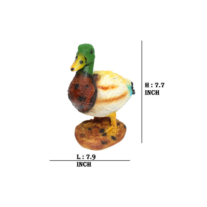 (Set of 2) Green Ducks Statue for Home and Garden Decoration