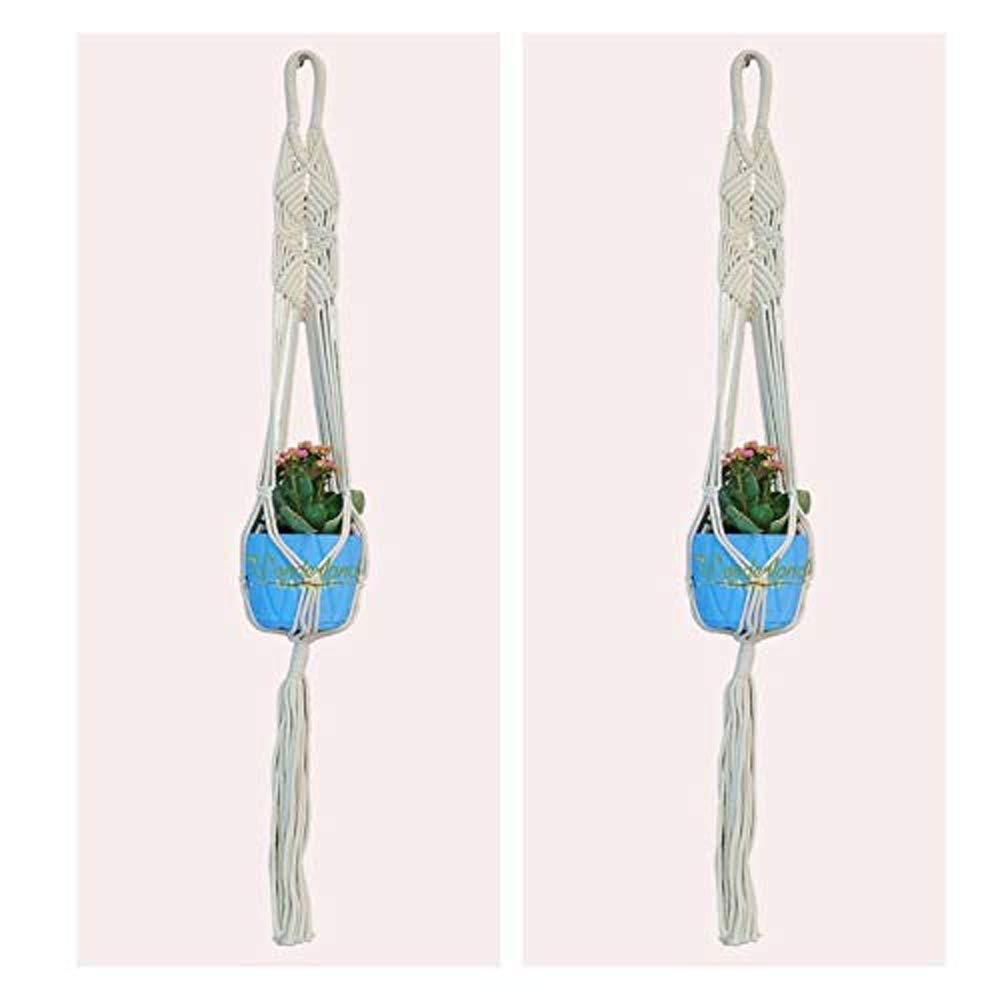 ( Pack of 2 Macrame Plant Hangers for Outdoor Indoor
