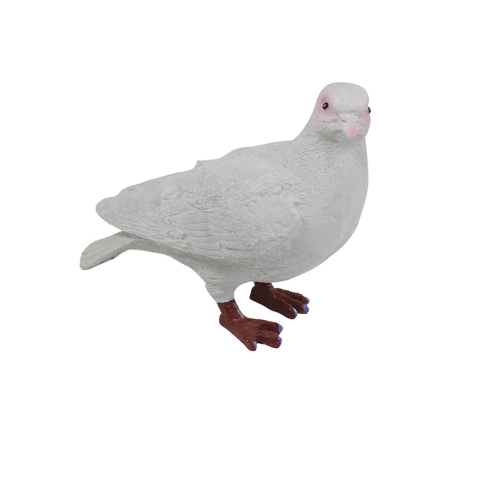 Realistic White Pigeon Garden Statue