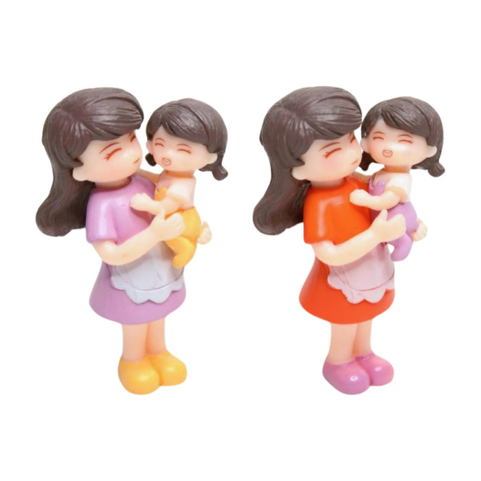  Pack of 2 Miniature Toys Mother Baby Set | Miniature Figurine