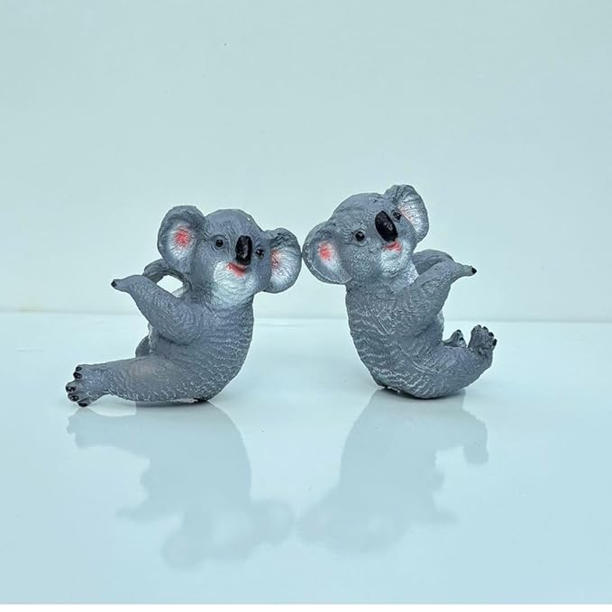 Wonderland Charming Koala Duo Planter Hangers / Pot Huggers (Set of 2)|Cute Koala Resin Hangers for Pots, Vases, or Buckets