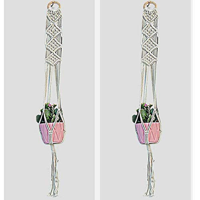 Wonderland ( Pack of 2 Macrame Plant Hanger, Indoor Outdoor Hanging Planter, Handmade Hanging Plant Holder