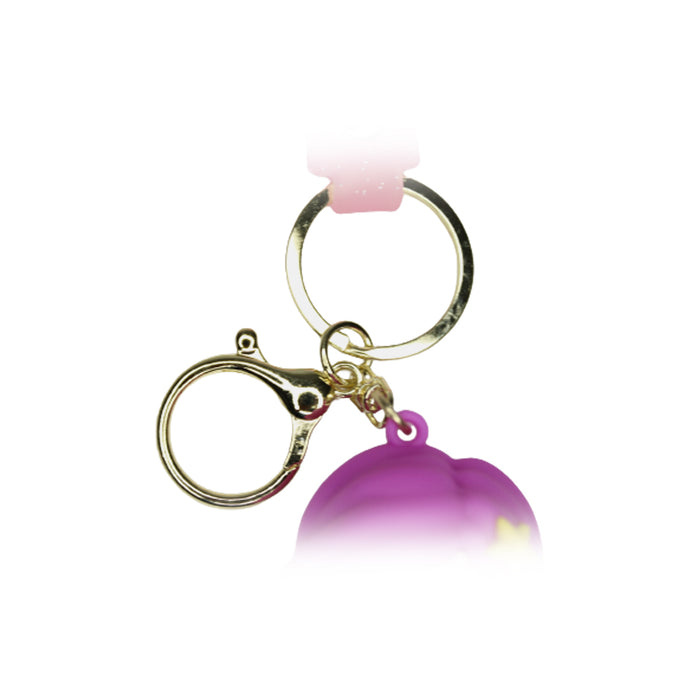 Mermaid Cartoon style keychain with band ( Pink and Purple)