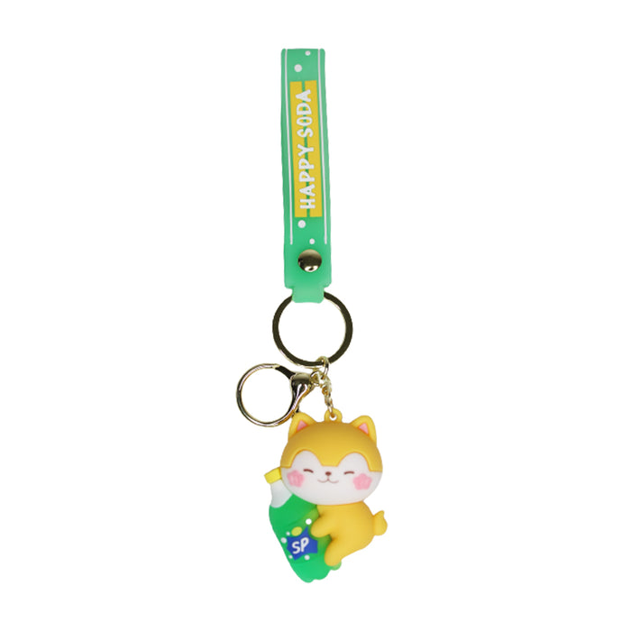 Happy Soda Keychain with Band