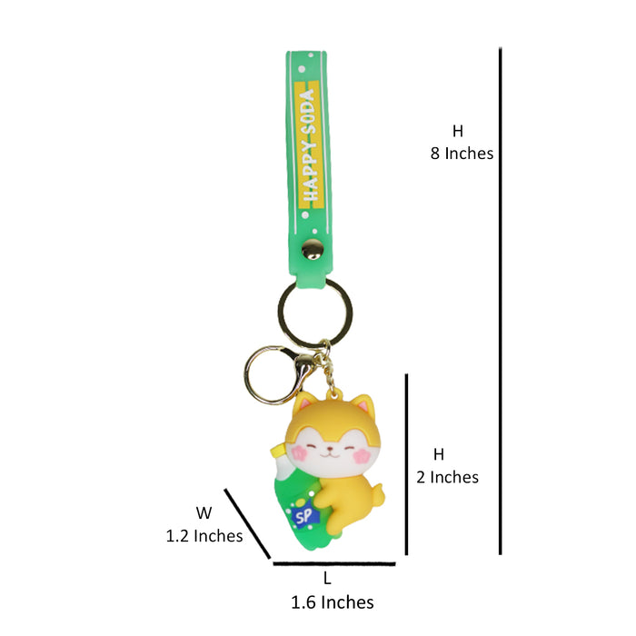 Happy Soda Keychain with Band